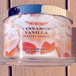🆕CINNAMON VANILLA HARRY SLATKIN HOMEWORX 4 WICK, 18oz CANDLE NWTS!